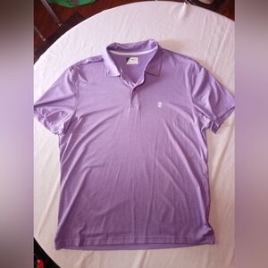 NWOT Izod Golf Fast Dry Purple Striped Polo Shirt